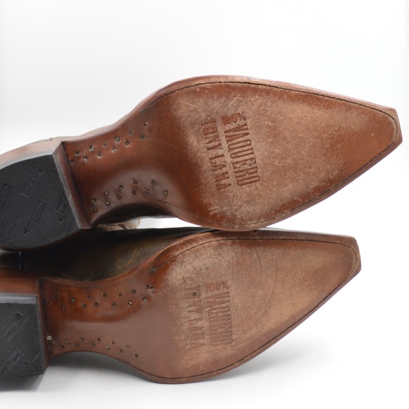 Tony Lama VF6009 Brown Leather Western Cowboy Boots Womans Size 7B EUC - Picture 6 of 11